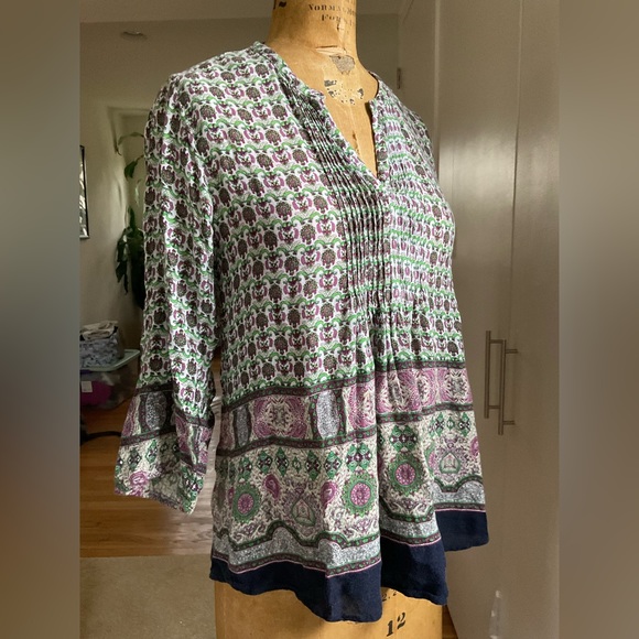 EUC One World Farmers Market gauze peasant Top, M - Picture 2 of 6